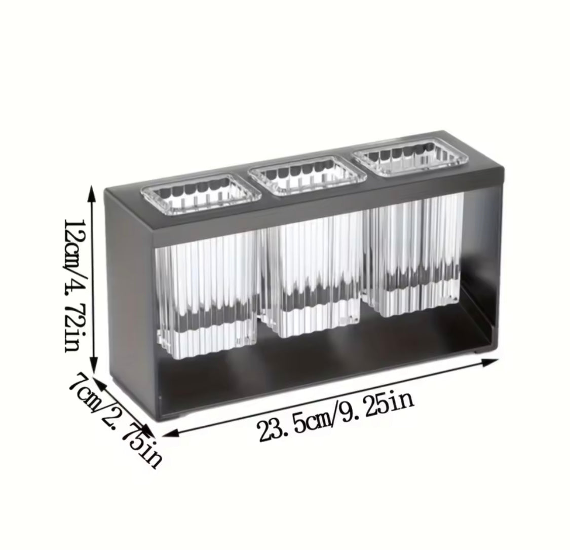 Acrylic Cutlery Holder With Metal Stand, Multi Grid Kitchen Cutlery Storage Organizer, Makeup Brush Organizer, Bathroom Toiletries Holder Acrylic Cutlery Holder With Metal Stand, Multi Grid Kitchen Cutlery Storage Organizer, Makeup Brush Organizer, Bathroom Toiletries Holder